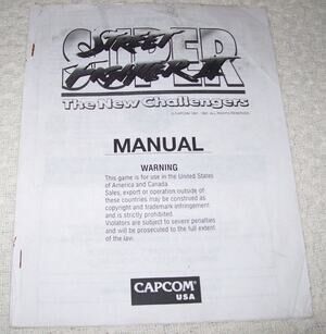 Super Street Fighter II Original Video Game Service Manual Vintage Capcom FAIR